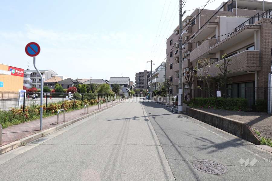 敷地東側の前面道路
