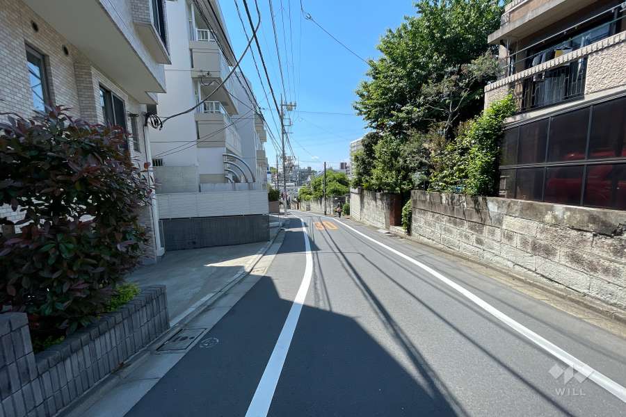 敷地北側の前面道路（東側から）