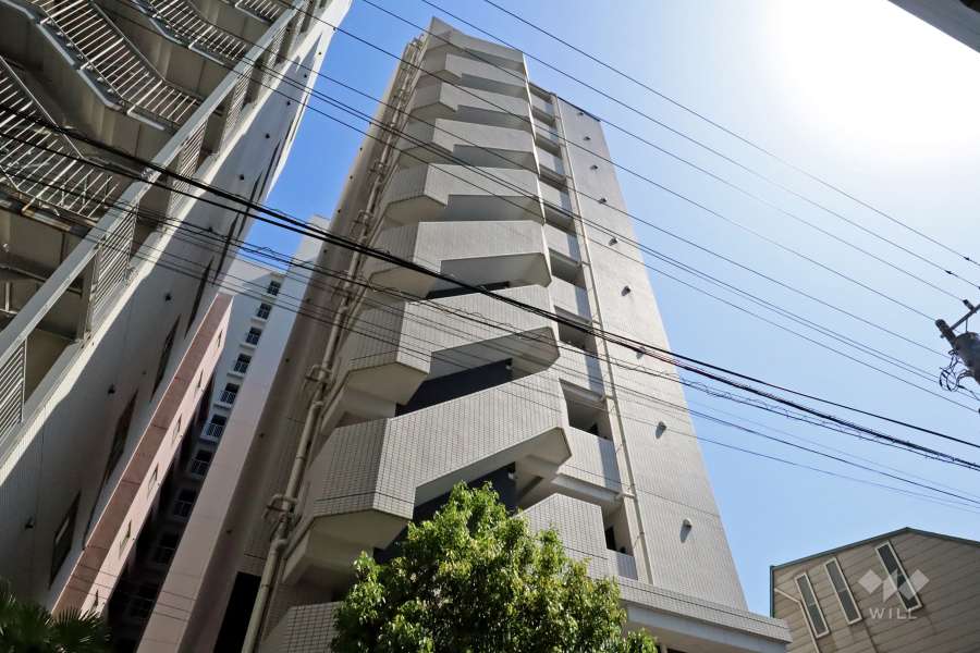 プレールドゥーク中目黒の外観（北側から）