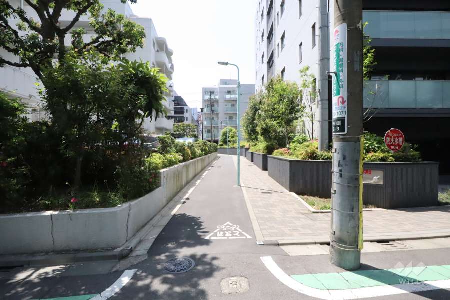 敷地南東側の前面道路