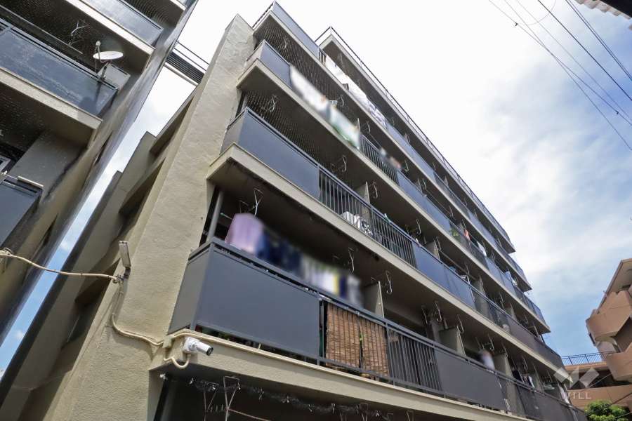 祐天寺コーポの外観（南西側から）