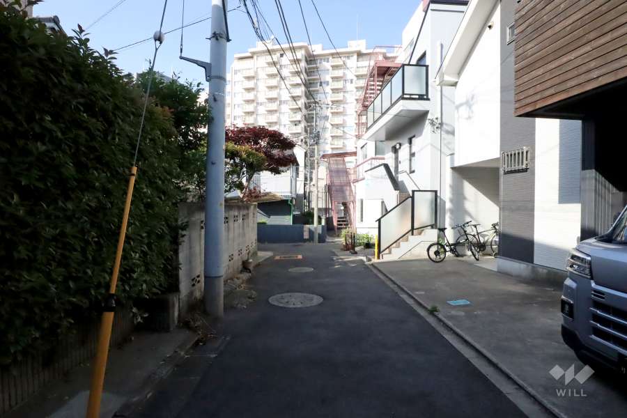 敷地南西側の前面道路　