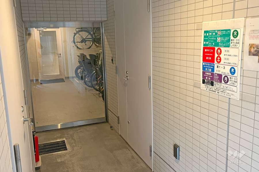 駐輪場の出入り口