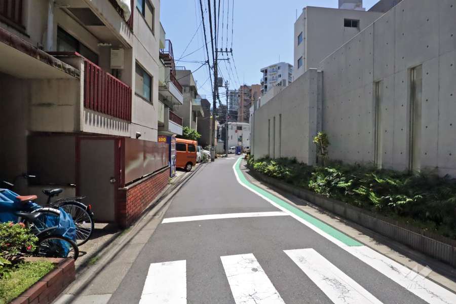 敷地の北東側道路（北西側から）
