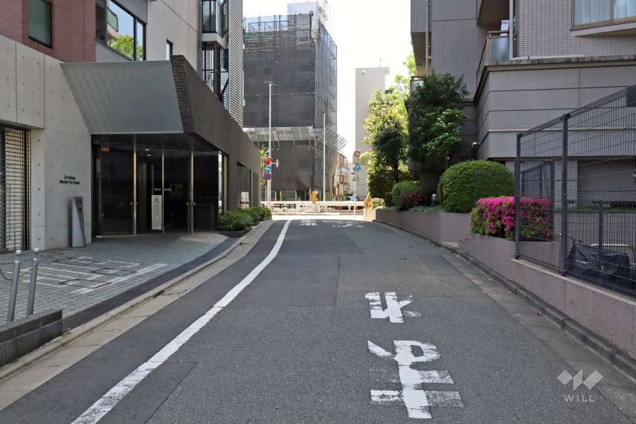 敷地の北西側道路（北東側から）