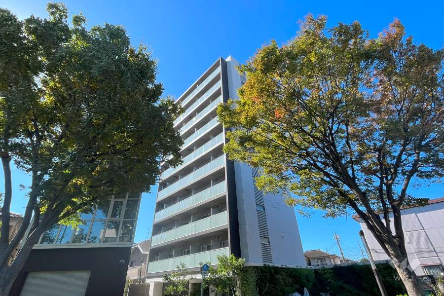 ジェノヴィア目黒南グリーンヴェールの外観（北東側から）