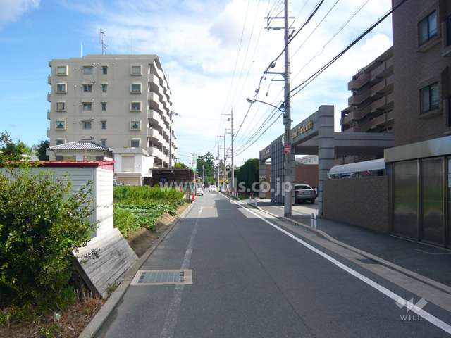 周辺の街並み。田畑が点在し、のどかな雰囲気です。