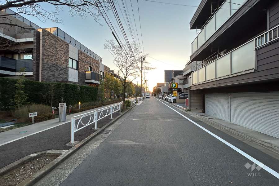 敷地北側の前面道路(東側から)