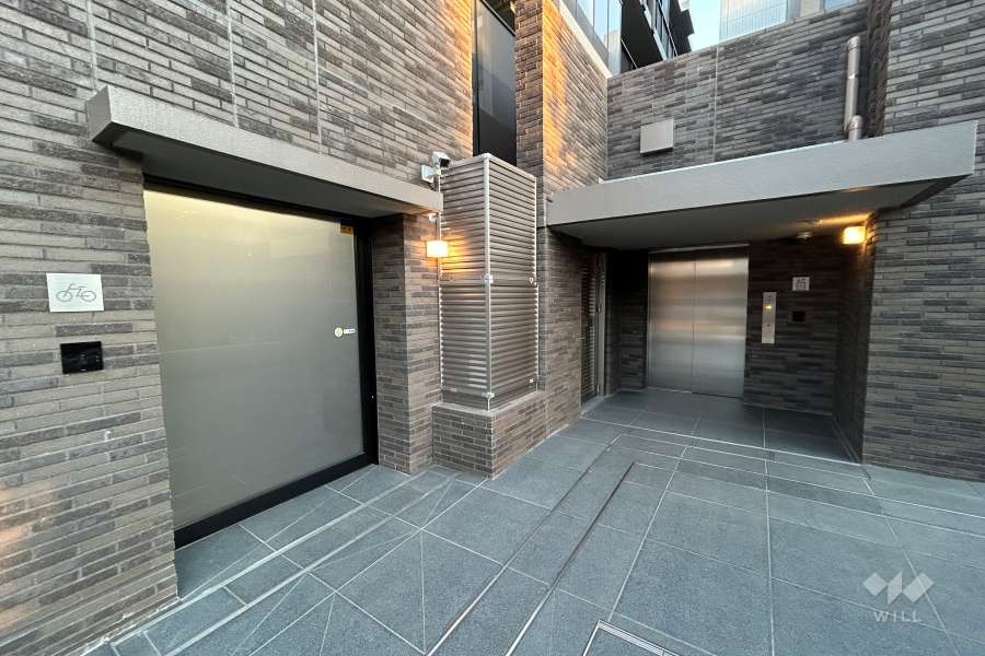 駐輪場の出入口