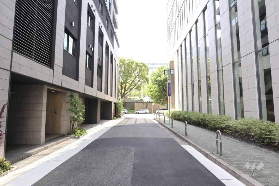 敷地北側の前面道路（東側から）