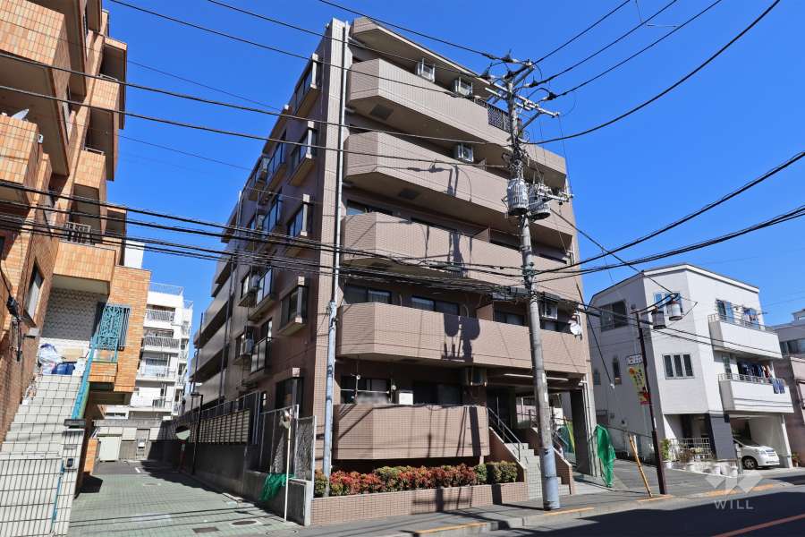 マイキャッスル弦巻の外観（南西側から）