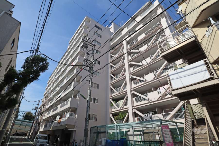 三軒茶屋スカイハイツの外観(南東側から)