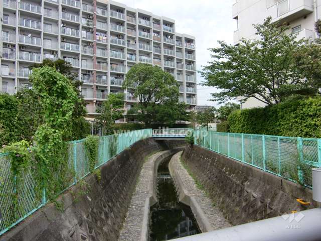 敷地のすぐ隣を川が流れています