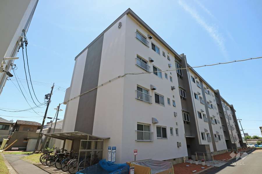 天白第一住宅8号棟の外観(北東側から)