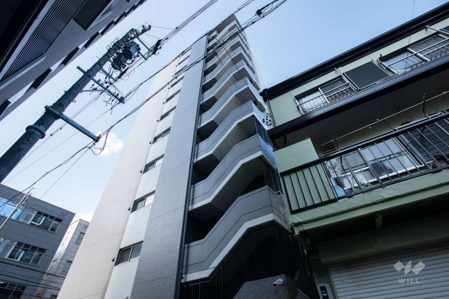 プレサンスロジェ金山ミッドゲートの外観（南東側から）