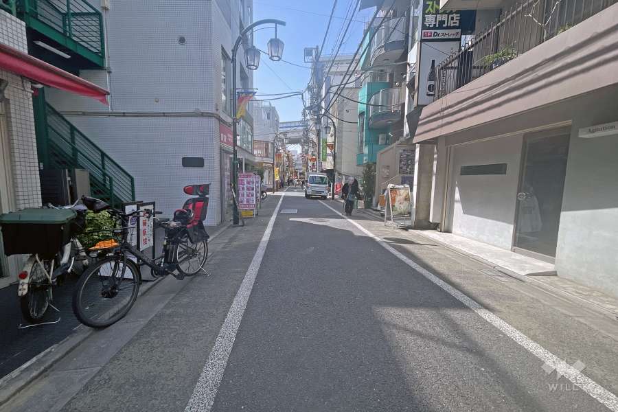 敷地北側の前面道路（東側から）