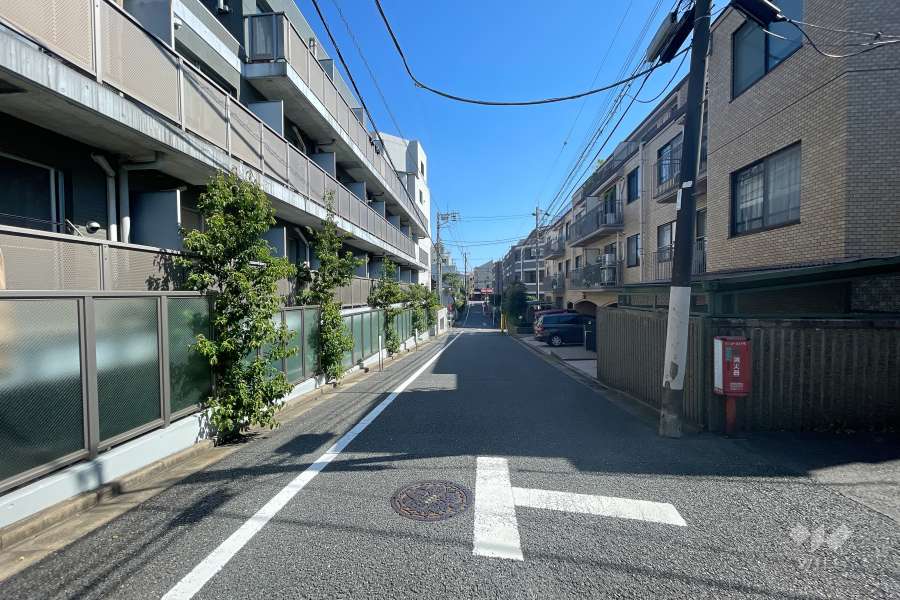 敷地南西側の前面道路