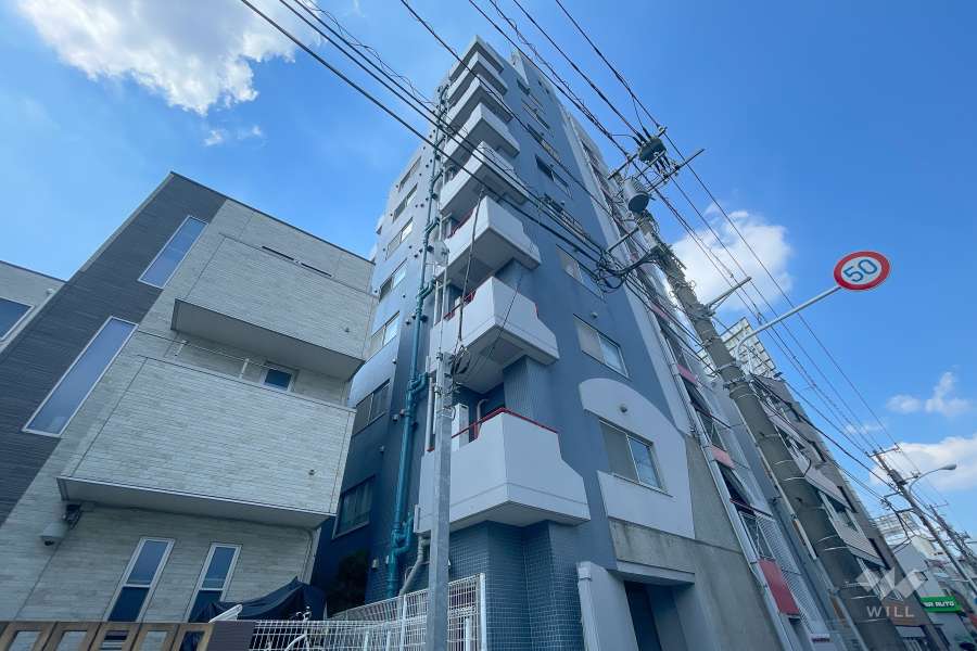 マートルコート駒沢大学の外観（南東側から）