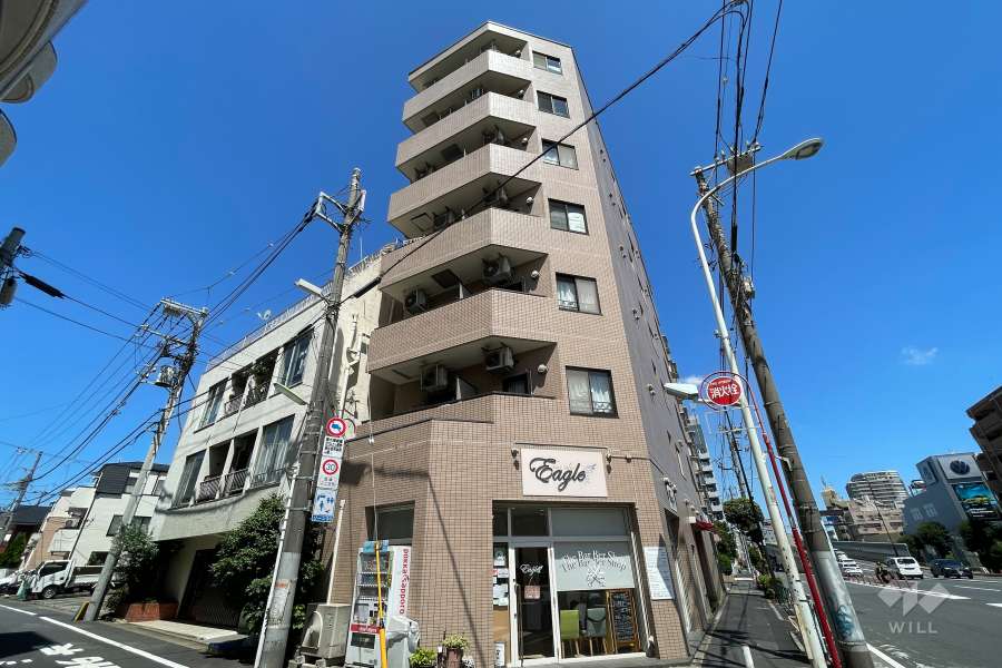 オーベル上馬B棟の外観（南東側から）