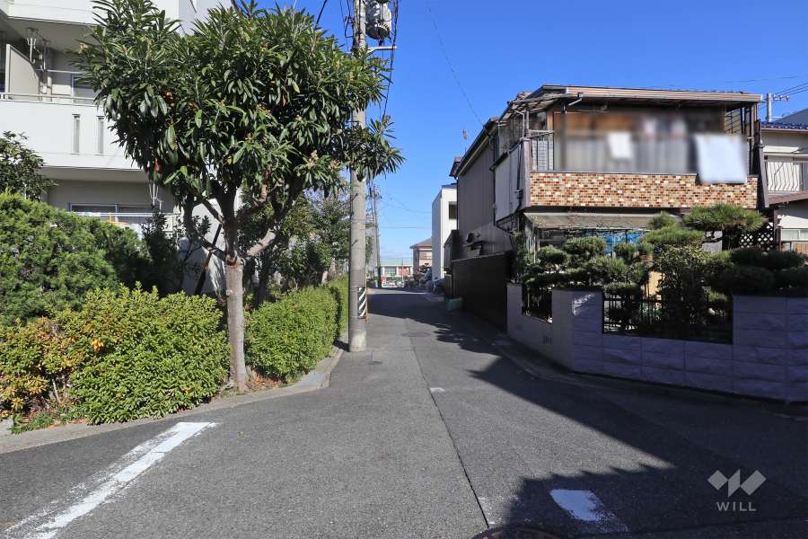 敷地東側の前面道路