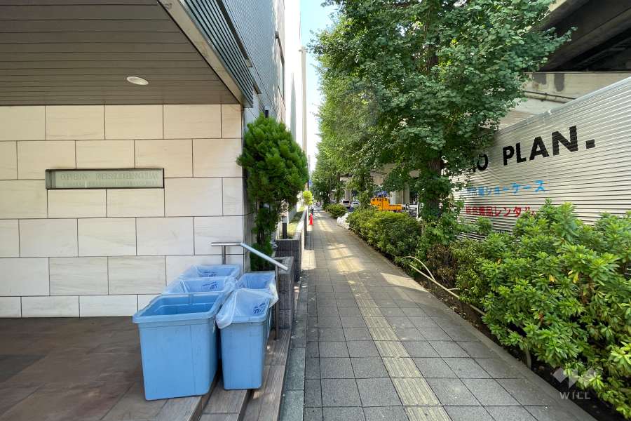 敷地南側の前面道路（西側から）