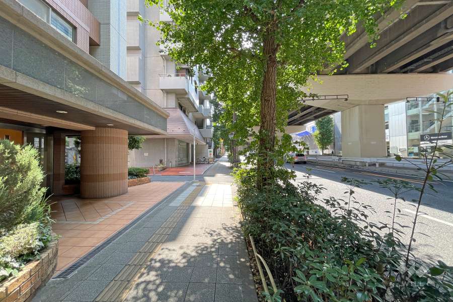 敷地北側の前面道路（東側から）