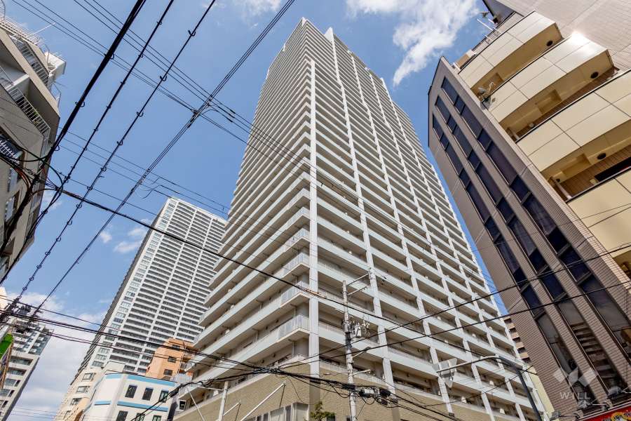 ライオンズマンション大阪スカイタワーの外観（南西側から）