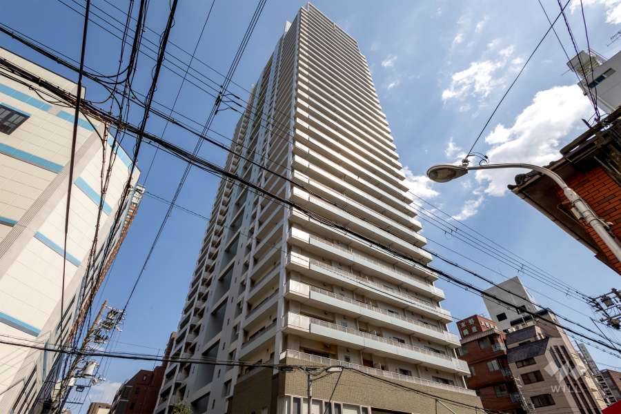 ライオンズマンション大阪スカイタワーの外観（北西側から）