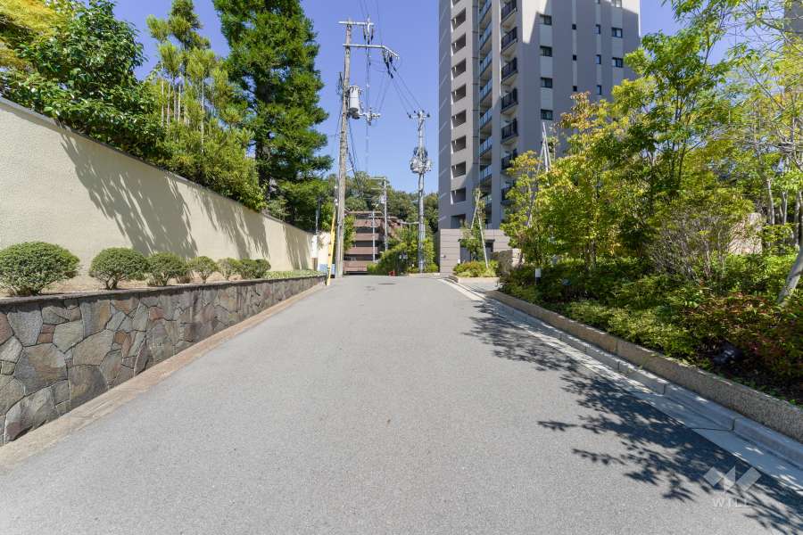 敷地北側の前面道路