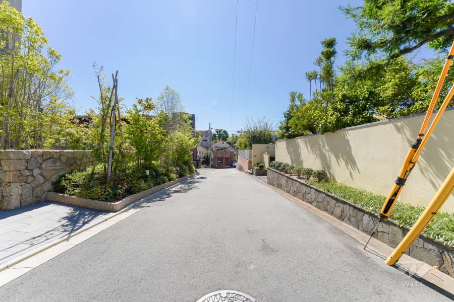 敷地北側の前面道路　