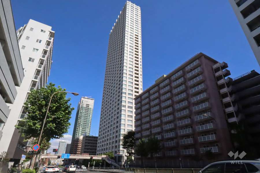 高輪ザレジデンスの外観(南西側から)