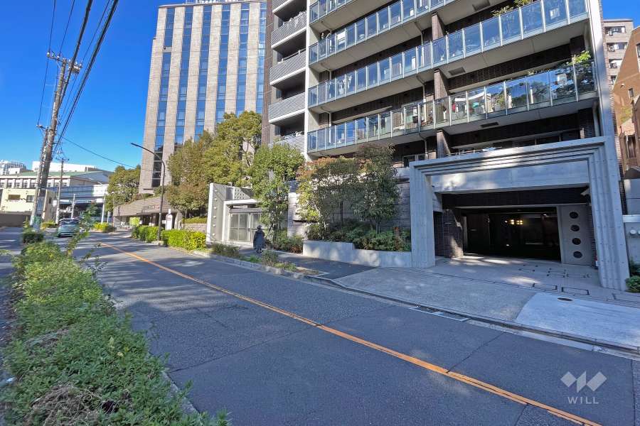 敷地西側の前面道路（南側から）