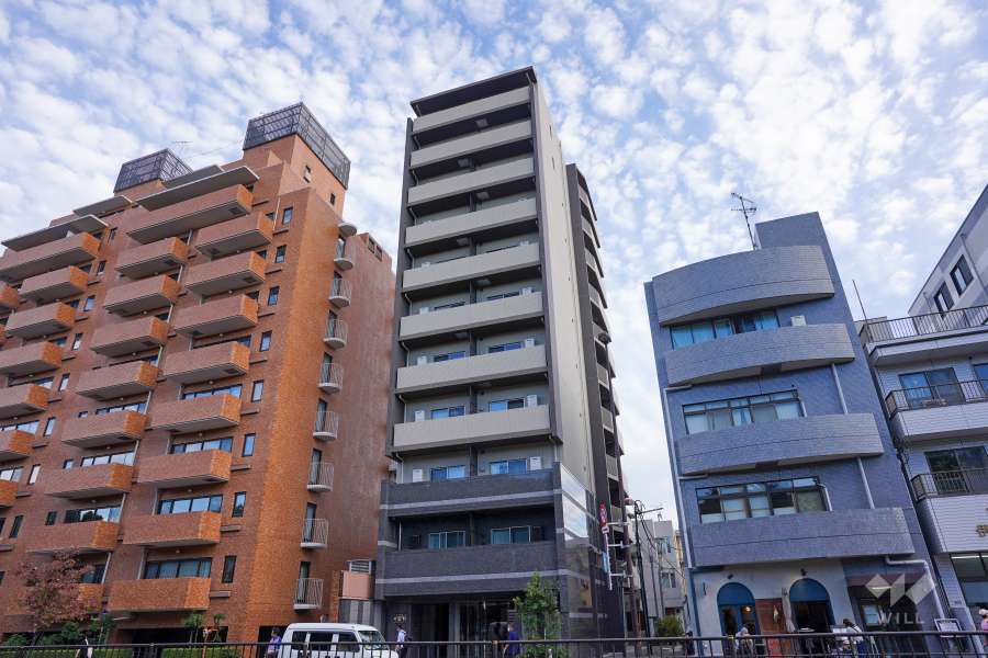 コンシェリア白金台トウキョウプラチナムの外観（北西側から）