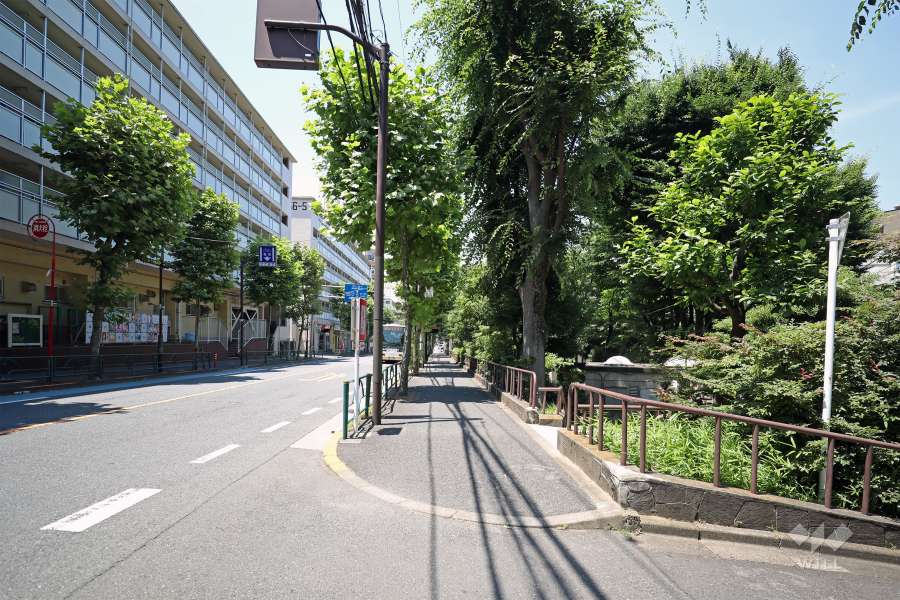 敷地南側前面道路は、角筈和泉町線（都道431号）です。