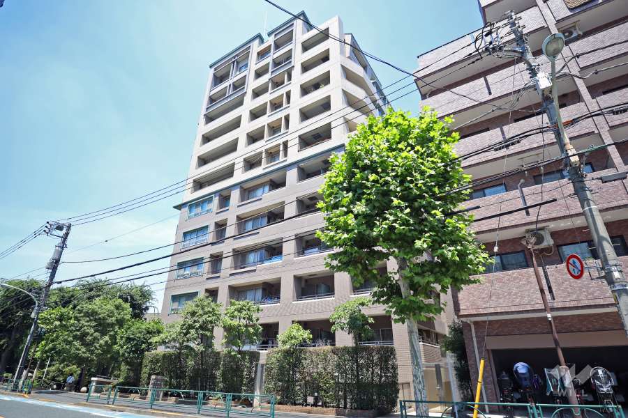 幡ヶ谷ハイムグランシスの外観(南東側から)