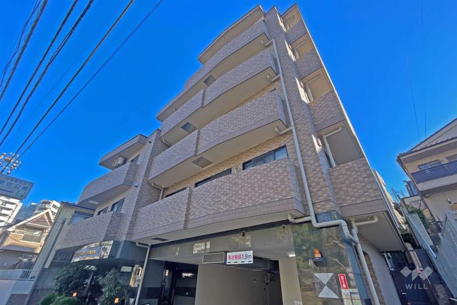 ダイアパレス四谷三丁目の外観（南西から）