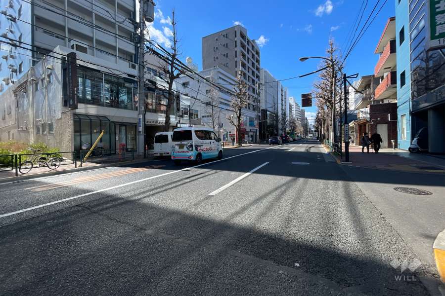 敷地の北側前面道路（東側から）