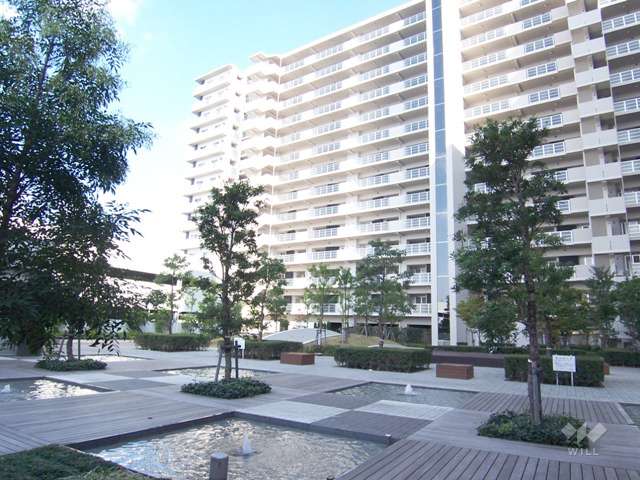 中庭にある噴水