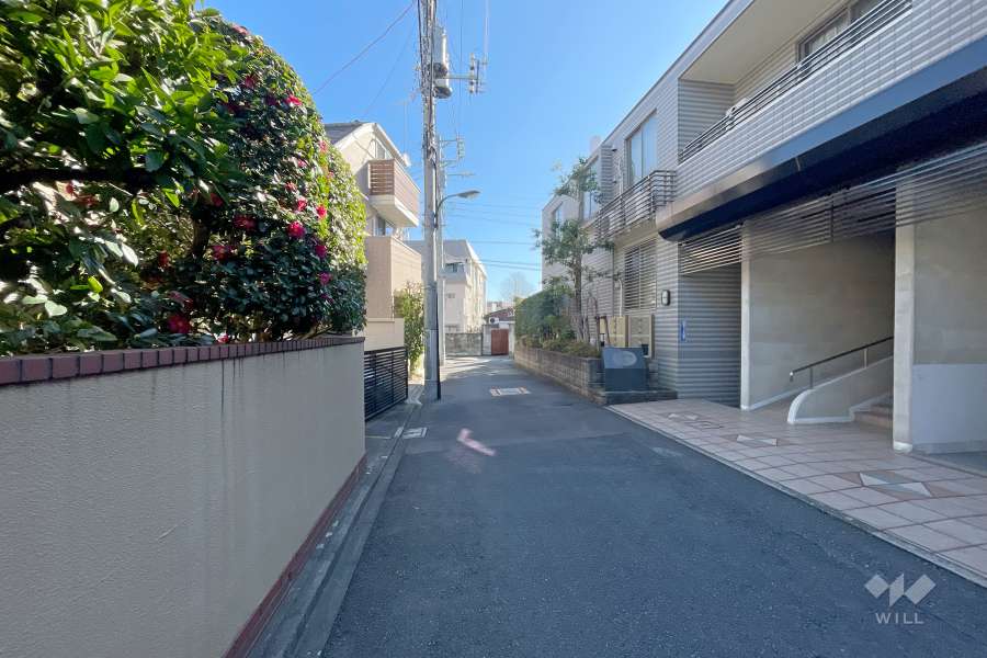 敷地北側の前面道路