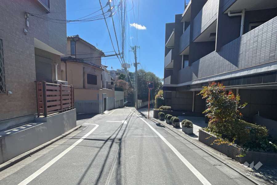敷地東側の前面道路