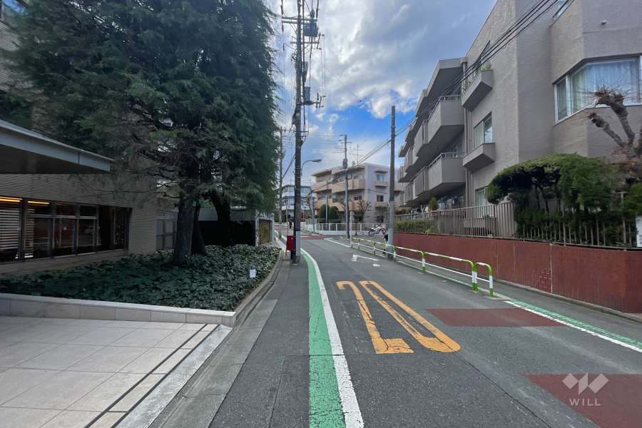 敷地北側の前面道路（東側から）