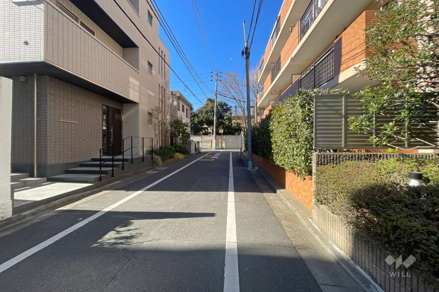敷地北側の前面道路