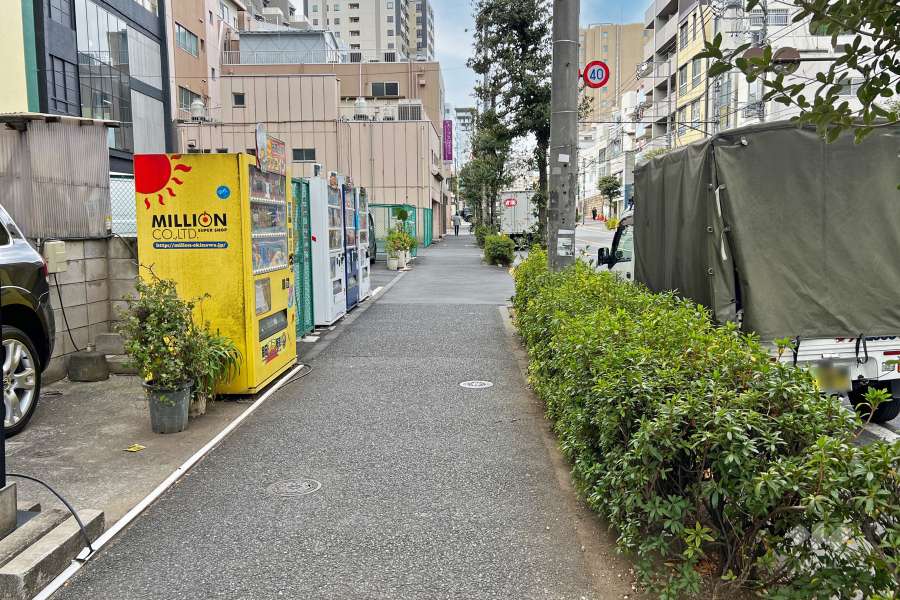 敷地北側の前面道路（大久保通り）