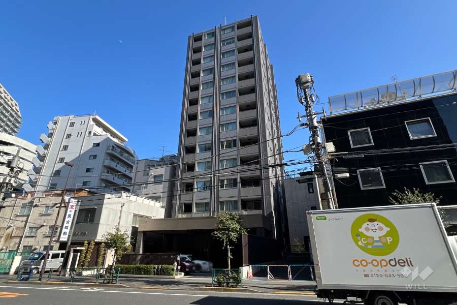 サンクタス神楽坂の外観（北西側から）
