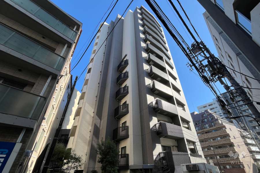 ウィルローズ市谷柳町の外観（南西側から）