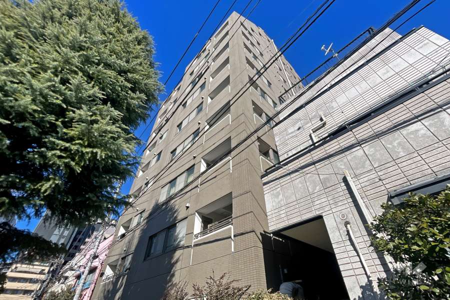 グランディ市谷柳町の外観（南東側から）