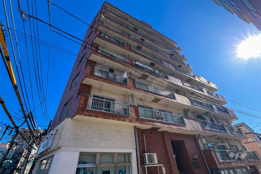 ライオンズマンション高田馬場の外観（西側から）