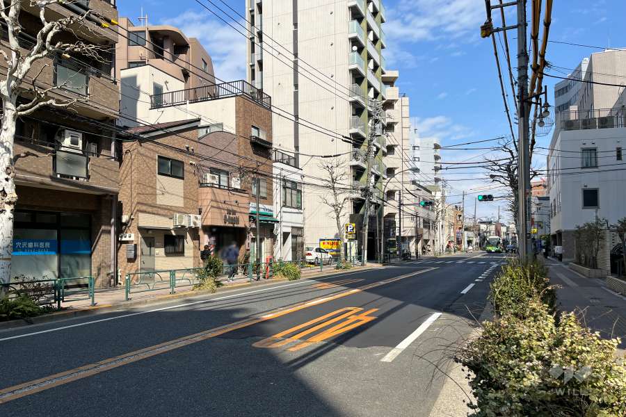 敷地南側の前面道路