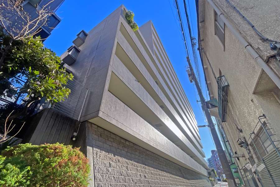 高田馬場パークホームズの外観（南西側から）