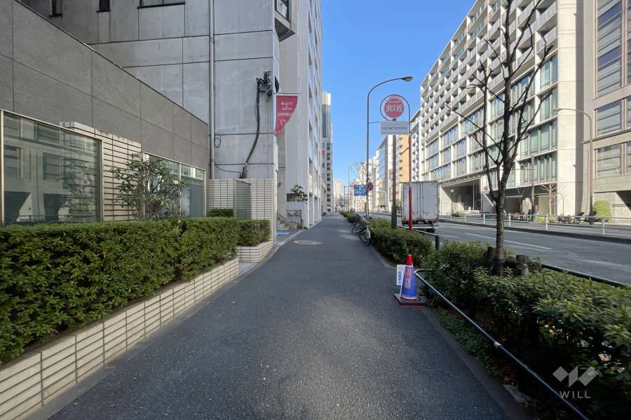 敷地東側の前面道路